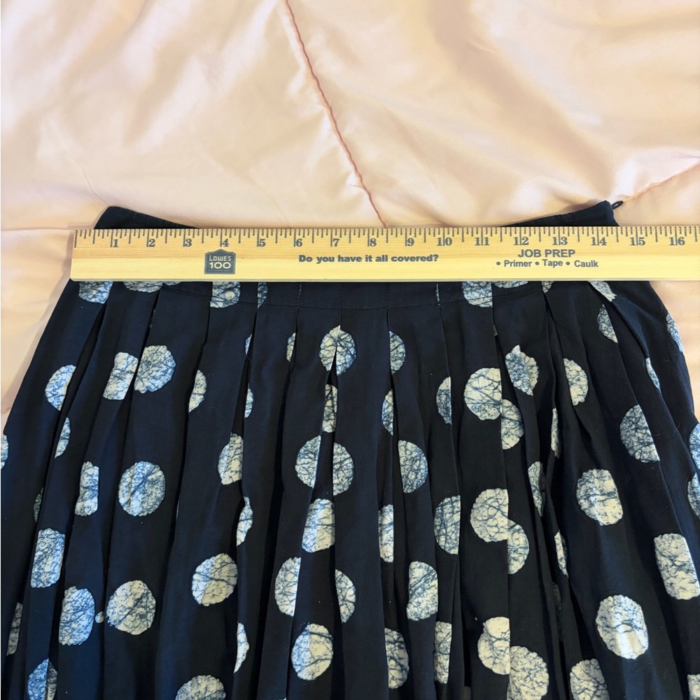 Toast Navy  Maxi Skirt with White Polka Dot Print - Picture 5 of 8